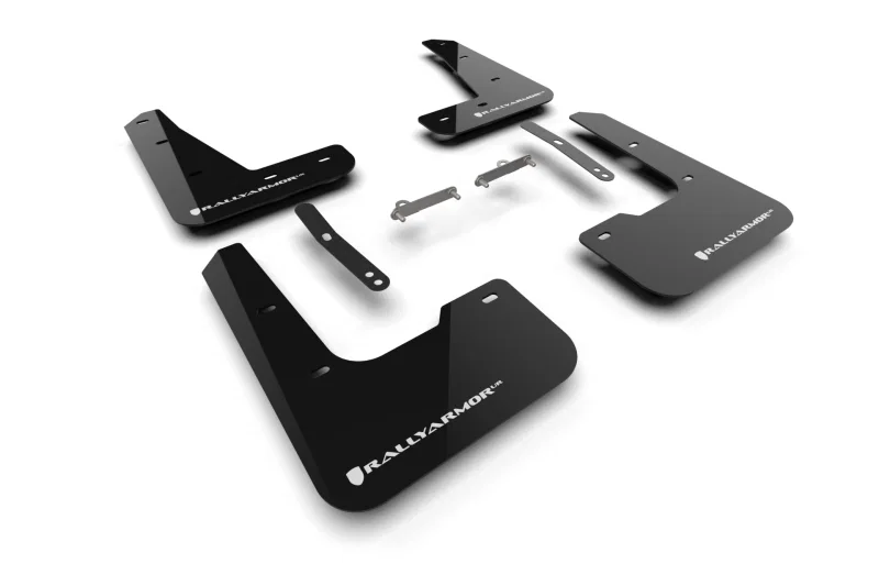 Rally Armor MF120-UR-BLK-WH, 24-26 Hyundai Elantra N/N Line Black Mud Flap w/White Logo