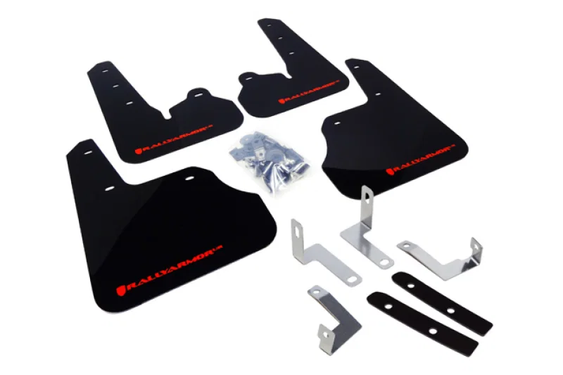 Rally Armor MF22-UR-BLK/RD, 12-16 Subaru Impreza 4D/5D Black UR Mud Flap w/Red Logo