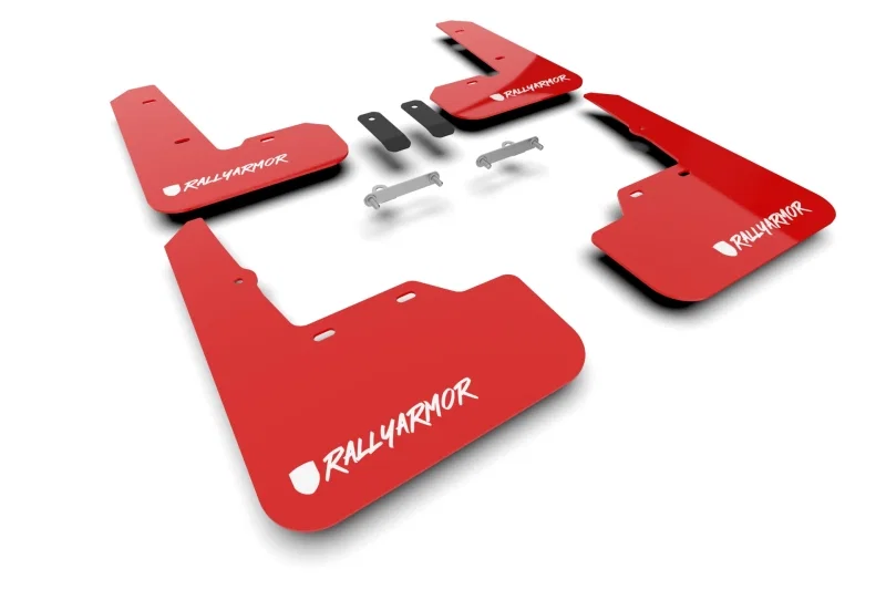 Rally Armor MF92-UR-RD/WH-X, 22-26 Subaru WRX Red UR Mud Flap Altered Font White Logo