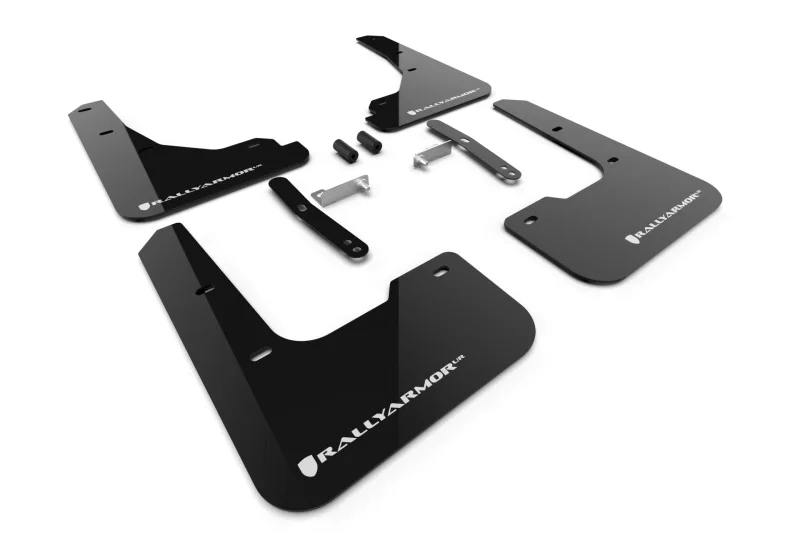 Rally Armor MF119-UR-BLK-WH, 24-26 Hyundai Elantra Black Mud Flap White Logo