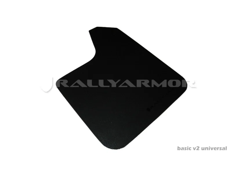 Rally Armor MF12-BAS-BLK, Universal Fit (No Hardware) Basic Black Mud Flap w/ Black Logo