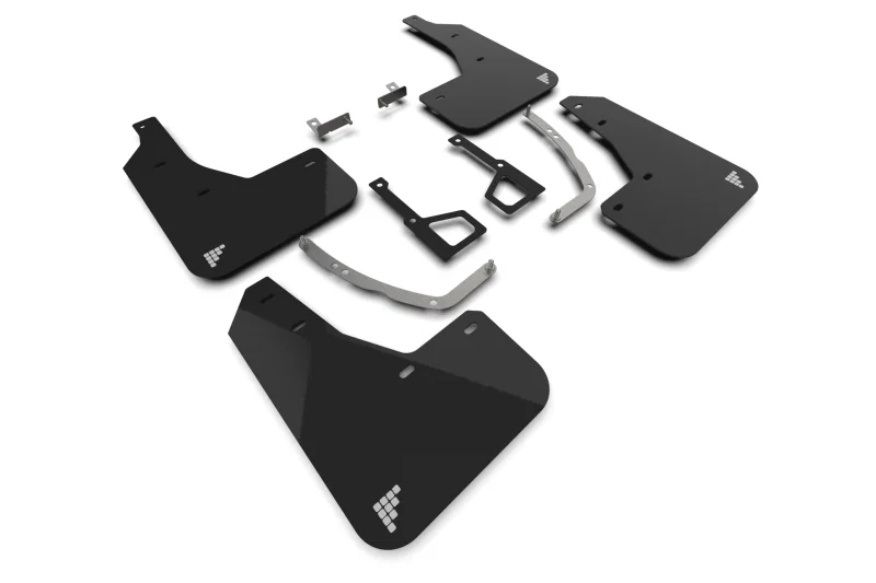 Rally Armor MF127-BAT-BLK-SIL, 25-26 Hyundai Ioniq 5 XRT Black Mud Flap Silver Battery Logo