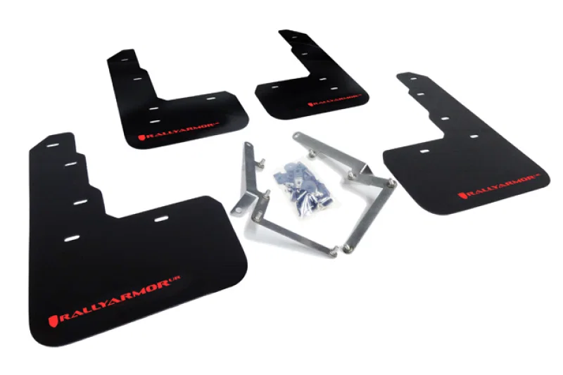 Rally Armor MF47-UR-BLK/RD, 17-22 Honda Civic Type R Black UR Mud Flap w/Red Logo