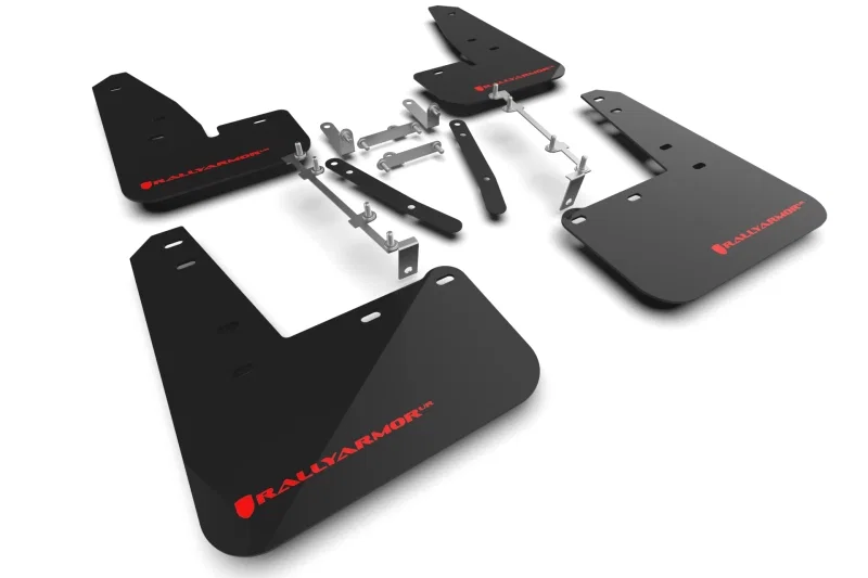 Rally Armor MF89-UR-BLK-RD, 23-26 Toyota GR Corolla Black UR Mud Flap w/Red Logo