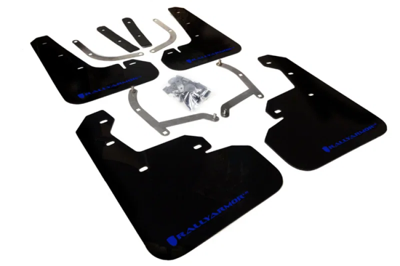 Rally Armor MF45-UR-BLK/BL, 17-23 Subaru Impreza 4D/5D Black UR Mud Flap w/Blue Logo