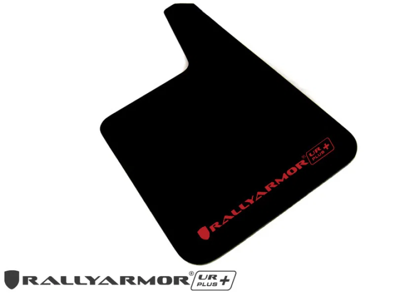 Rally Armor MF20-URP-BLK/RD, Universal Fit (No Hardware) UR Plus Black UR Mud Flap w/ Red Logo