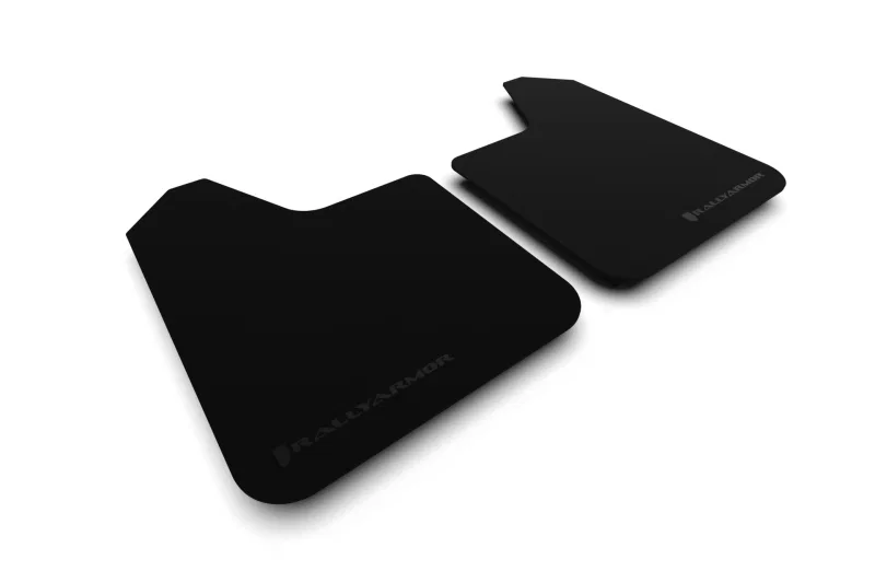 Rally Armor MF12-BAS-BLK-LRT, Universal Basic Mud Flap w/ Black Logo - Pair