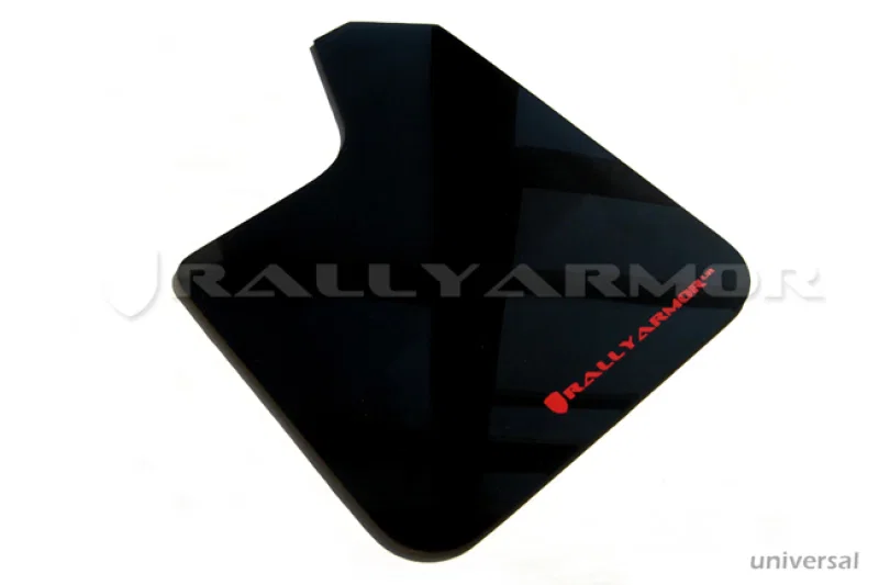 Rally Armor MF12-UR-BLK/RD, Universal Fit (No Hardware) Black UR Mud Flap w/ Red Logo
