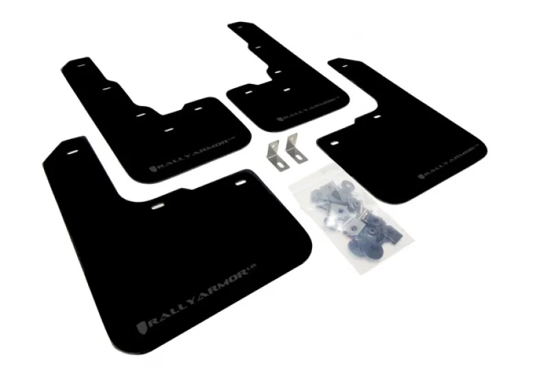 Rally Armor MF39-UR-BLK/GRY, 13-16 Dodge Dart Black UR Mud Flap w/ Grey Logo