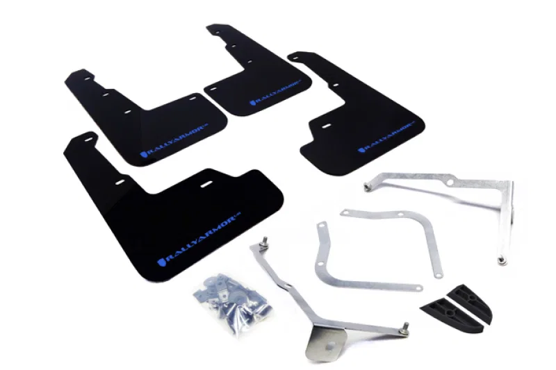 Rally Armor MF32-UR-BLK/BL, 15-21 Subaru WRX/STI Black UR Mud Flap w/Blue Logo