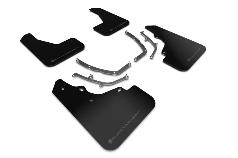 Rally Armor MF61-UR-BLK/DGRY, 19-26 Mazda3 Hatchback Black UR Mud Flap w/Dark Grey Logo for Mazda 3
