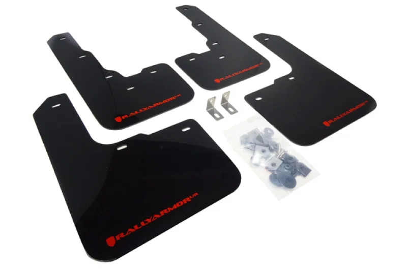 Rally Armor MF39-UR-BLK/RD, 13-16 Dodge Dart Black UR Mud Flap w/ Red Logo