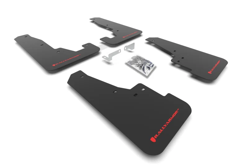 Rally Armor MF55-UR-BLK/RD, 16-26 Dodge Durango GT/Hellcat/RT/SRT 392/SXT Black UR Mud Flap Red Logo