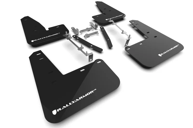 Rally Armor MF89-UR-BLK-WH, 23-26 Toyota GR Corolla Black UR Mud Flap w/White Logo