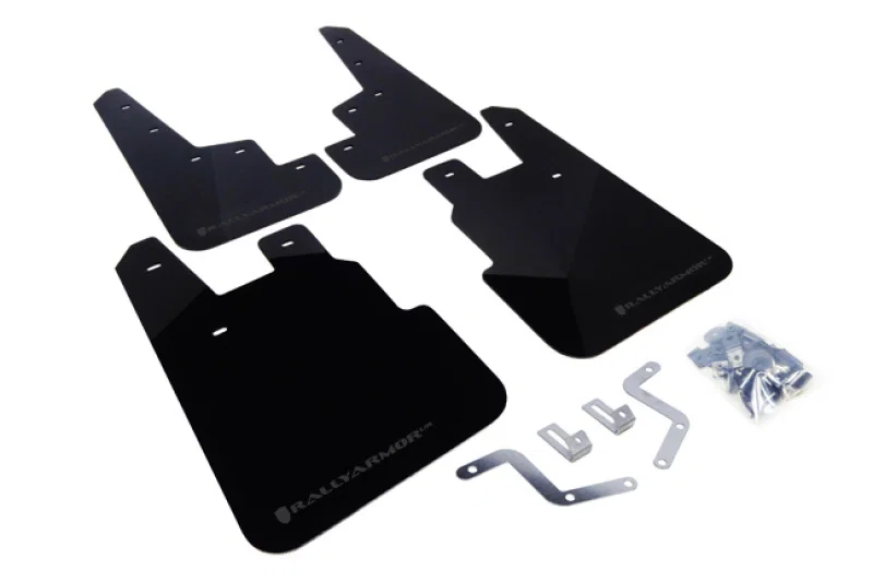 Rally Armor MF28-UR-BLK/GRY, 14-18 Subaru Forester Black Mud Flap w/ Grey Logo