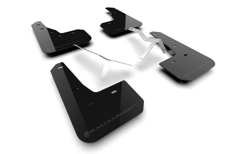 Rally Armor MF109-UR-BLK-DGRY, 23-25 Acura Integra A-Spec Black UR Mud Flap W/Dark Grey Logo (No Drill Req)