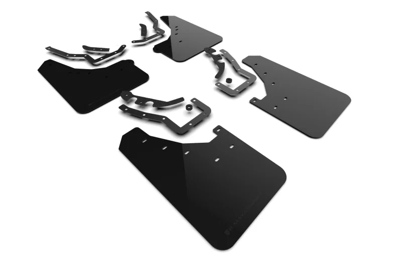 Rally Armor MF114-UR-BLK-MBK, 24-26 Toyota Tacoma Gen 4 Black UR Mud Flap w/Metallic Black Logo