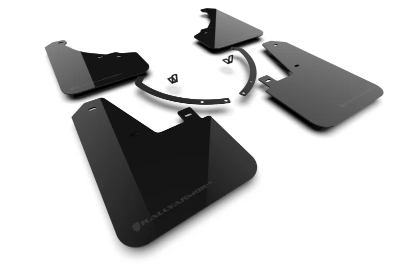 Rally Armor MF118-UR-BLK-DGRY, 24-26 Hyundai Santa Fe Black Mud Flap w/Dark Grey Logo