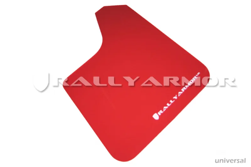 Rally Armor MF12-UR-RD/WH, Universal Fit (No Hardware) Red UR Mud Flap w/ White Logo