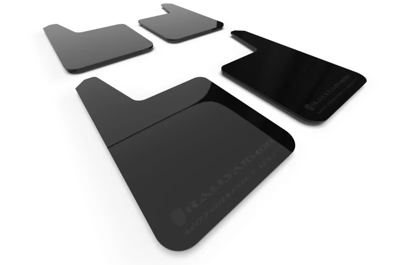 Rally Armor MF20-MSUR-BK-MBK, Universal Motorsport Spec Black UR Mud Flap Metallic Black Logo