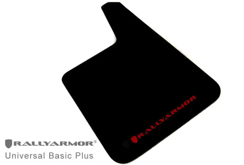 Rally Armor MF20-BAS-RD, Universal Fit (No Hardware) Basic Plus Black Mud Flap w/ Red Logo