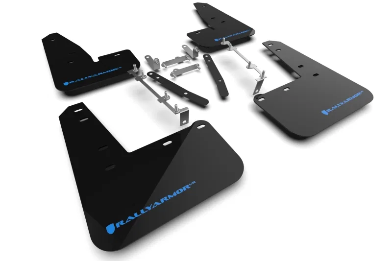 Rally Armor MF89-UR-BLK-NB, 23-26 Toyota GR Corolla Black Mud Flap w/Light Blue Logo