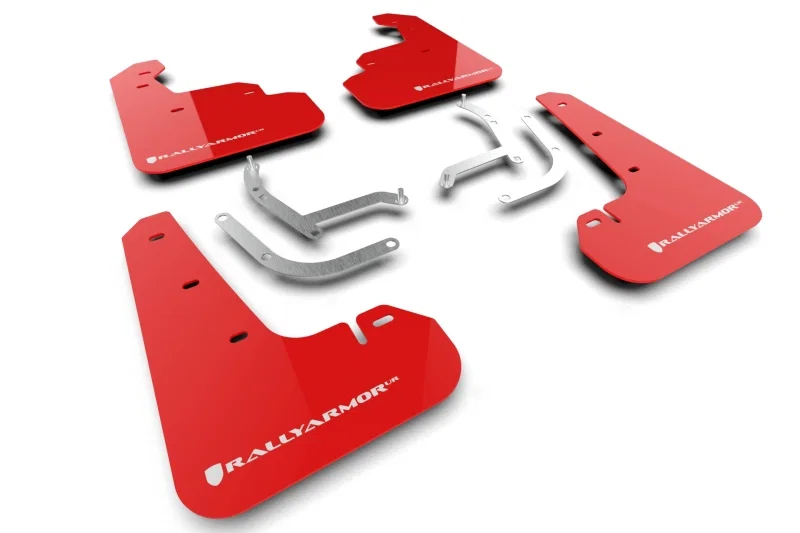 Rally Armor MF105-UR-RD-WH, 24-26 Subaru Impreza Red UR Mud Flap w/ White Logo