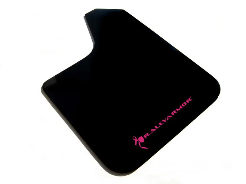 Rally Armor MF12-BAS-BCPK, Universal Fit (No Hardware) Basic Black Mud Flap w/ Pink Logo