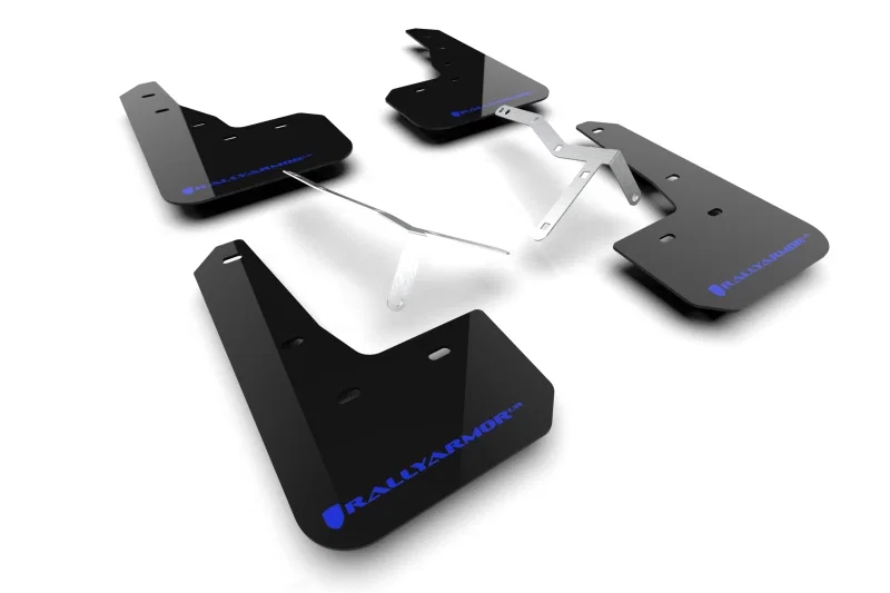 Rally Armor MF109-UR-BLK-BL, 23-25 Acura Integra A-Spec Black UR Mud Flap W/Blue Logo (No Drilling Req.)