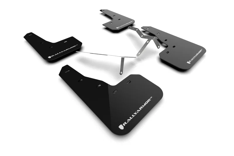 Rally Armor MF90-UR-BLK/WH, 22-26 Honda Civic/Civic Si/Sport Black UR Mud Flap w/White Logo
