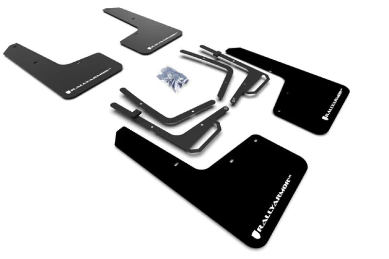 Rally Armor MF53-UR-BLK/WH, 17-20 Ford F-150 Raptor Gen 2 Black UR Mud Flap w/White Logo