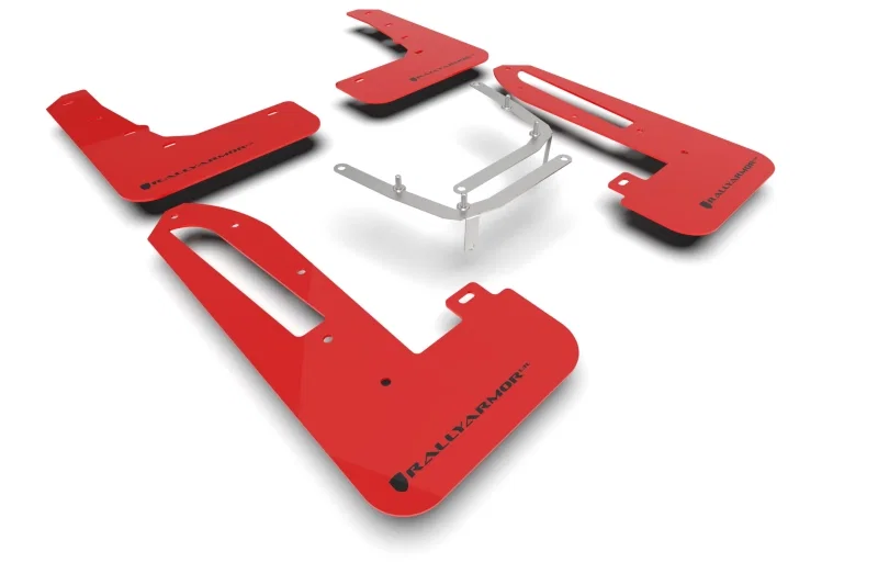 Rally Armor MF97-UR-RD-BLK, 23-26 Honda Civic Type R Red Mud Flap Black Logo