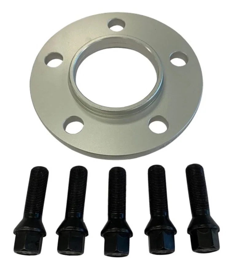 BBS 09.50.372, 5mm Spacer Kit BMW 5x120 CB 72.5 - 14x1.25 Bolts (1 Spacer & 5 Black Lug Bolts)