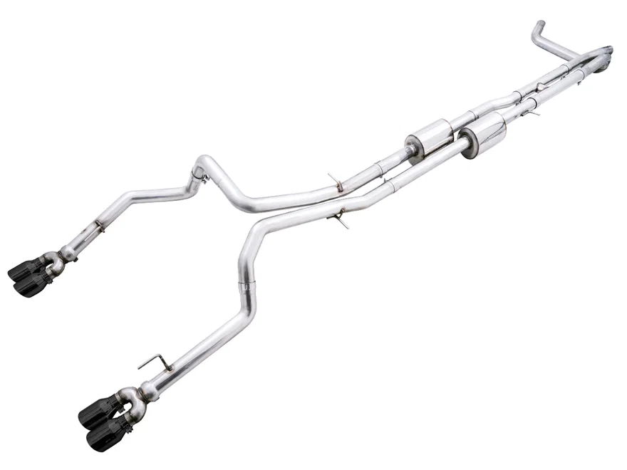0FG Catback Exhaust for 4th Gen Silverado/ 6.2L (with bumper cutouts) 4" Diamond Black Tips for 2019-2026 Chevrolet Silverado 1500 and GMC Sierra 1500