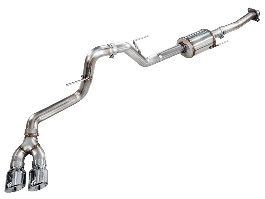 0FG Dual Side Exit Exhaust Cab 4.5" Chrome Silver Tips for 2021-2026 Ford F-150 Regular