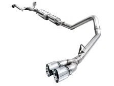 0FG Exhaust for 3rd Gen Chrome Silver Tips for 2022-2026 Toyota Tundra Dual image 4