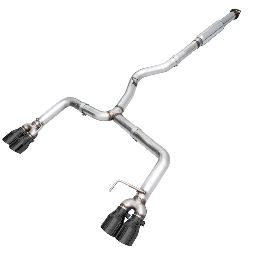 Track Edition Exhaust for VA GV Sedan 4" Diamond Black Quad Tips for 2012-2021 Subaru WRX and WRX STI