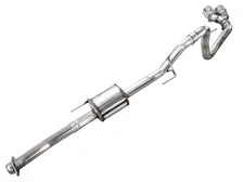 0FG Dual Side Exit Exhaust Cab 4.5" Chrome Silver Tips for 2021-2026 Ford F-150 Regular image 2
