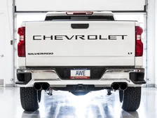 0FG Catback Split Rear Exit Exhaust for 4th Gen Silverado/ 5.3L (With Bumper Cutouts) Quad Diamond Black Tips for 2019-2026 Chevrolet Silverado 1500 and GMC Sierra 1500 image 4