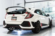 Touring Edition Exhaust for FK8 Type R (includes Front Pipe and DualPhase Mid Pipe) Triple Chrome Silver Tips for 2017-2021 Honda Civic image 4