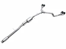 0FG Catback Split Rear Exit Exhaust for 2021+ Suburban/Yukon XL 5.3L - 4.5" Quad Diamond Black Tips image 2