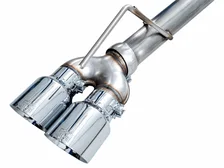 0FG Catback Split Rear Exit Exhaust for 2021+ Suburban/Yukon XL 5.3L - 4.5" Quad Chrome Silver Tips image 8