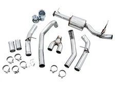 0FG Dual Rear Exit Catback for 5th Gen 5.7L (with bumper cutouts) Chrome Silver Tips for 2019-2026 Ram 1500 image 3