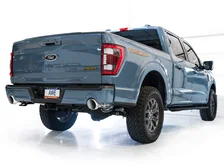 0FG Non-Resonated Catback (With Bumper Cutouts) 5" Chrome Silver Tips for 2021-2026 Ford F-150 and Lobo image 11