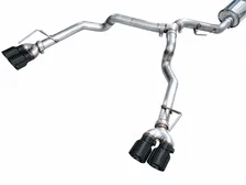 0FG Catback Split Rear Exit Exhaust for 2021+ Tahoe/Yukon 5.3L - 4.5" Quad Diamond Black Tips image 7