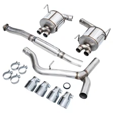 Touring Edition Exhaust for VA STI GV Sedan 4" Chrome Silver Quad Tips for 2012-2021 Subaru WRX and WRX STI image 3