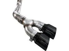 0FG Dual Side Exit Exhaust Cab 4.5" Diamond Black Tips for 2021-2026 Ford F-150 Regular image 4