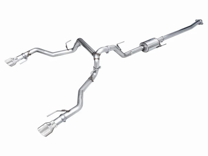 0FG Non-Resonated Catback (With Bumper Cutouts) 5" Chrome Silver Tips for 2021-2026 Ford F-150 and Lobo