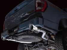 0FG Non-Resonated Catback (With Bumper Cutouts) 5" Chrome Silver Tips for 2021-2026 Ford F-150 and Lobo image 15