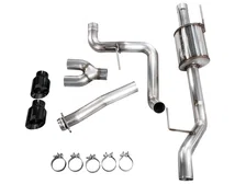 0FG Dual Side Exit Exhaust Cab 4.5" Diamond Black Tips for 2021-2026 Ford F-150 Regular image 5